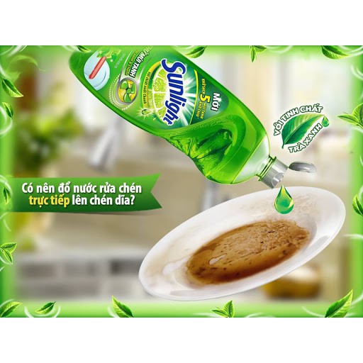 Nước rửa bát Sunlight chai 400ml - Chanh