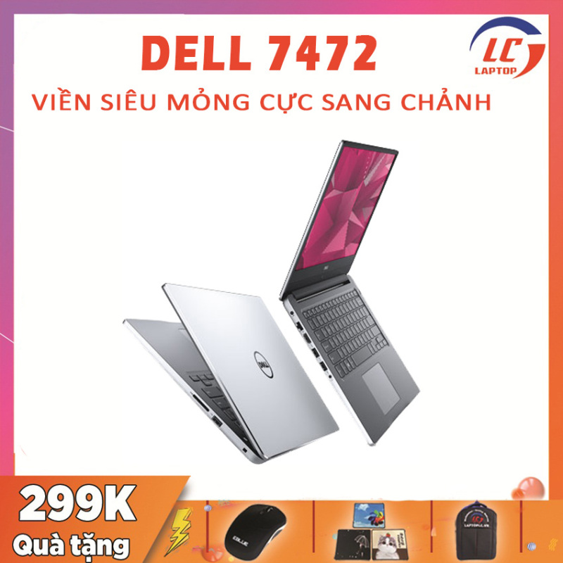 Dell Inspiron 7472, Card Rời, Mỏng Nhẹ Sang Chảnh, i5-8250U, VGA Nvidia MX150-2G, Màn 14 Full HD IPS