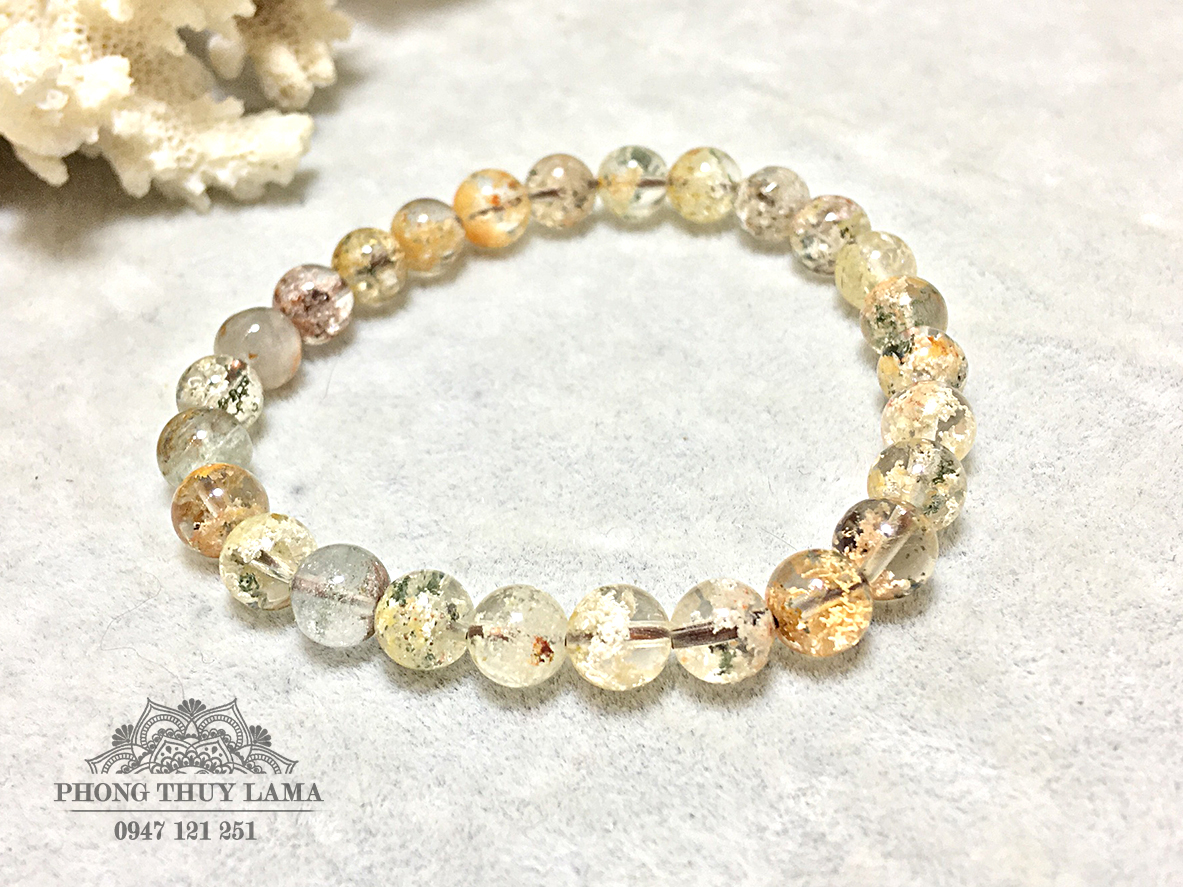 VÒNG TAY THẠCH ANH ƯU LINH TRẮNG 7MM