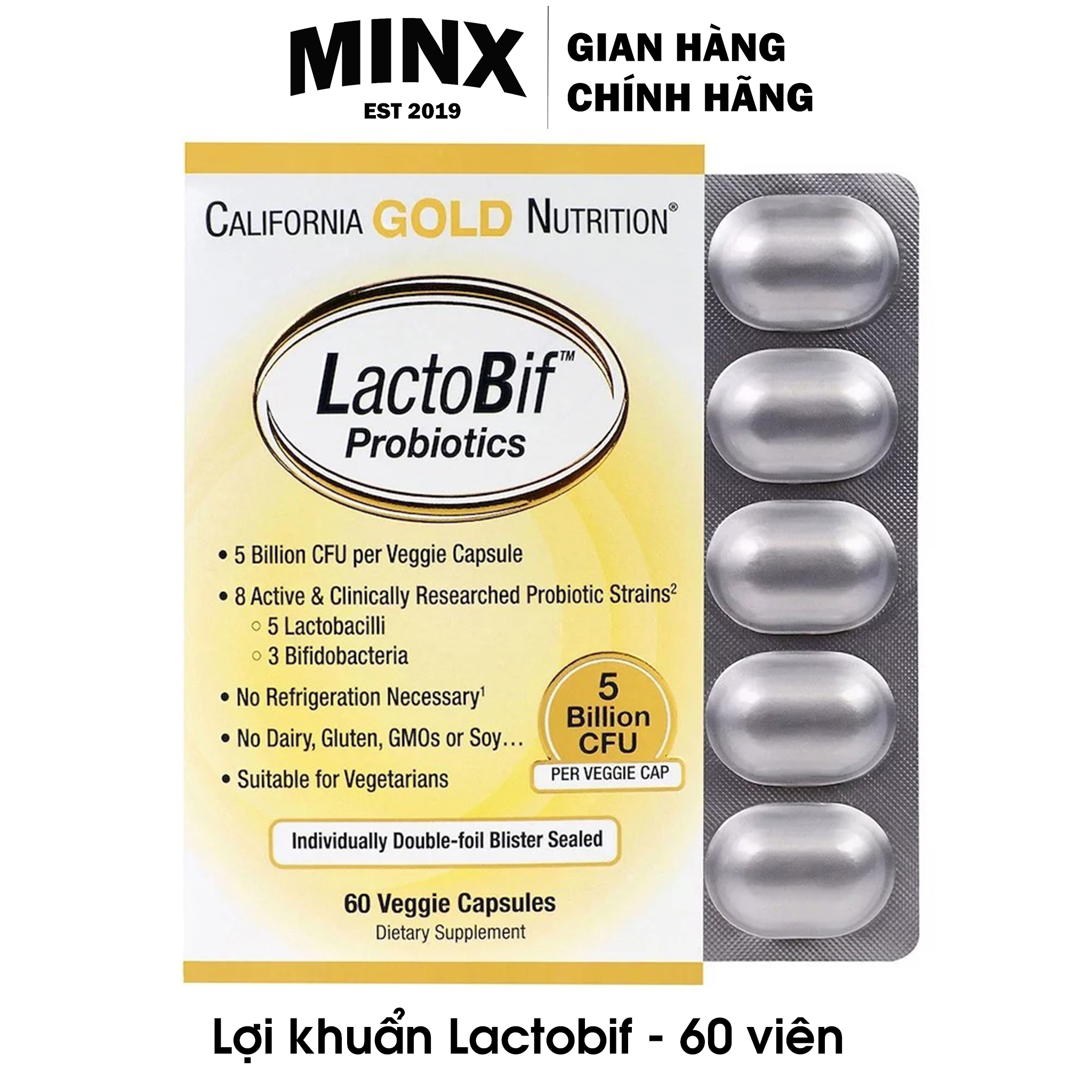 Viên Uống Bổ Sung Lợi Khuẩn Lactobif 60 viên