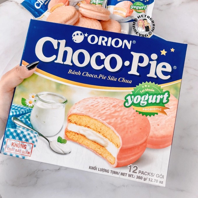 [HCM] BÁNH CHOCO PIE KEM CHUỐI ORION 444G HÀN QUỐC  [HỘP 12 CÁI]