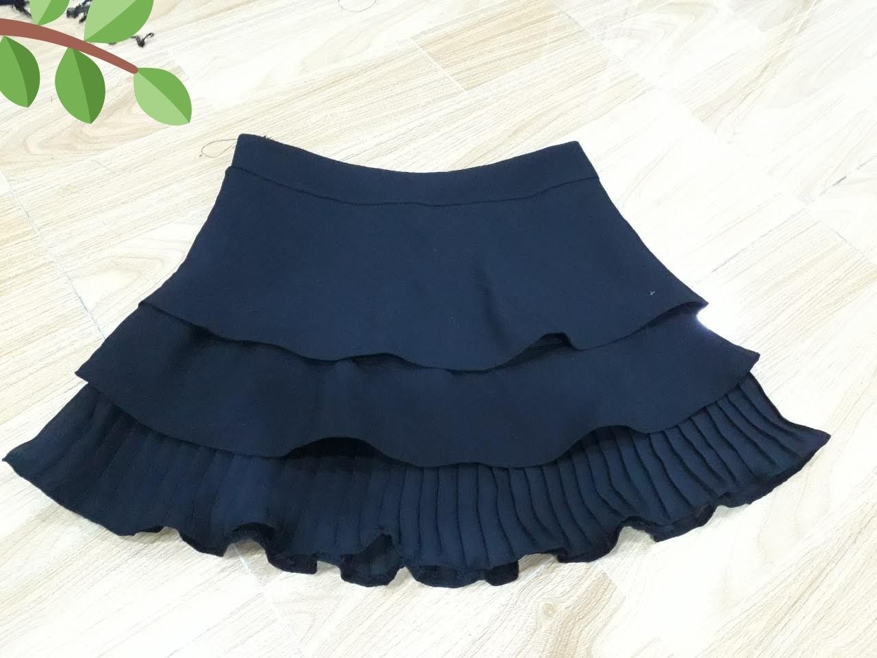 Chân váy 3 tầng dập ly - B014