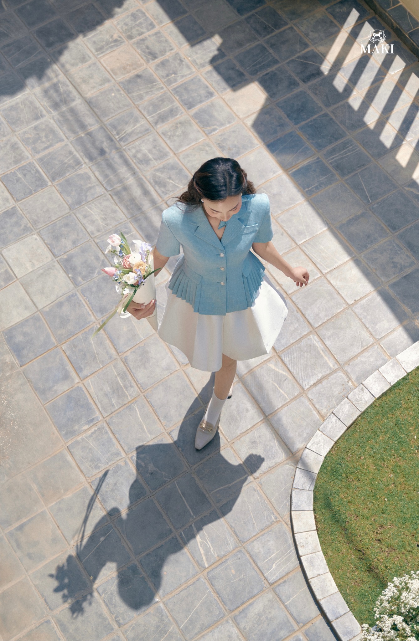 MAKI - Otis Skirt - Chân váy lụa trắng