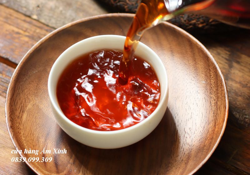 Bánh trà phổ nhĩ chín Vân Nam (Bánh 357 gram, năm 2018)