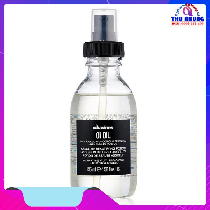 [Tặng mũ trùm]DẦU BÓNG DƯỠNG TÓC DAVINES ABSOLUTION BEAUTIFYING POTION OIL 135ML