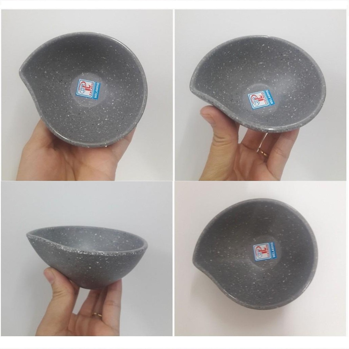 Chén đựng nước chấm nhựa Melamine nhám đen/nhám xám/nhám nâu