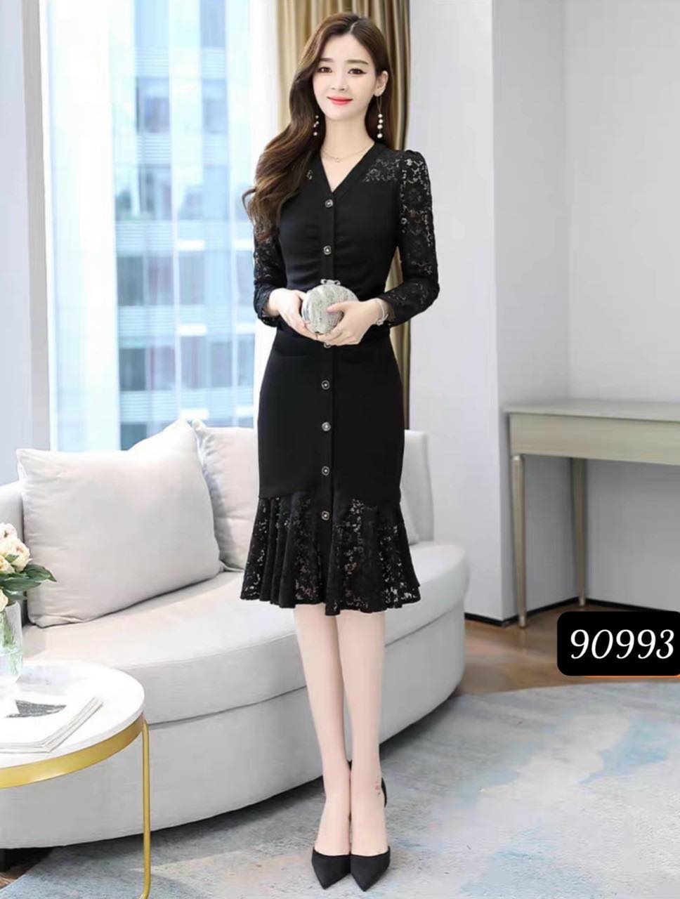 ĐẦM ÔM DÀI TAY DỰ TIỆC ĐUÔI CÁ SIÊU DỄ THƯƠNG