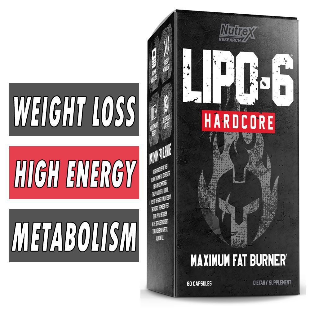 [HCM] Viên Giảm Cân Mạnh Nutrex Lipo 6 Hardcore 60 Viên