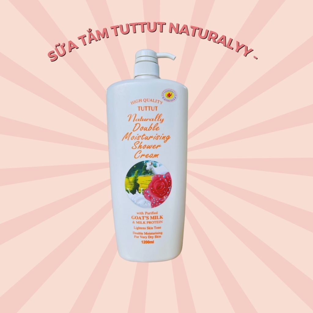 Sữa tắm dê trắng da TutTut Naturally 1200ml.