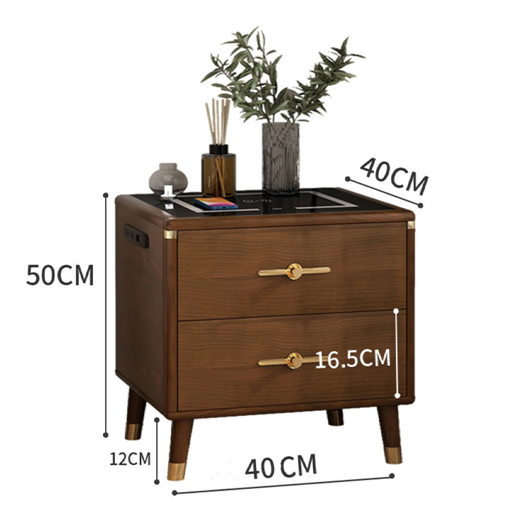 Bedside Cabinet wood grain luxury Beech