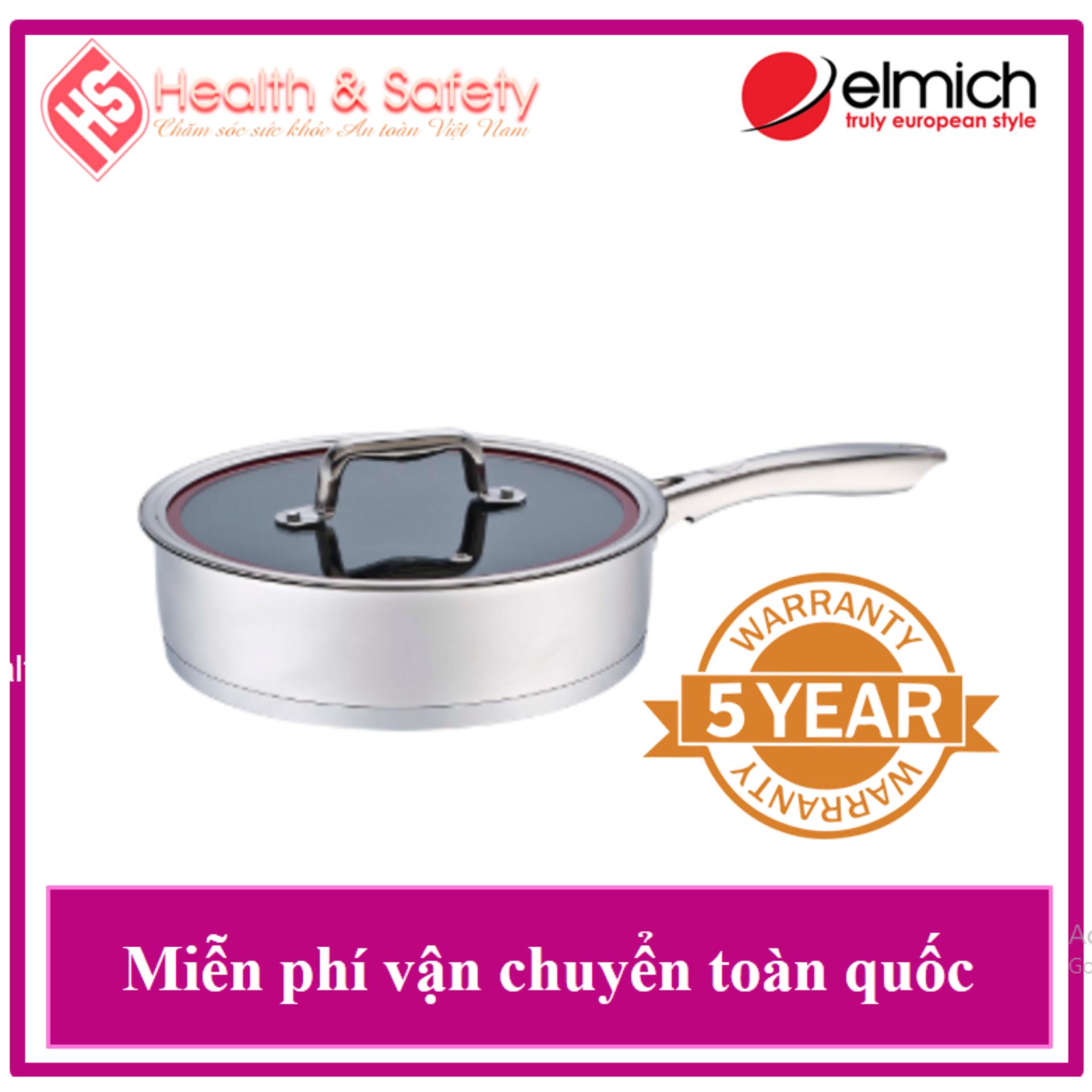 Chảo Chống Dính Cao Cấp INOX 304 Elmich Praha 24cm EL3248 - Bảo Hành 5 Năm