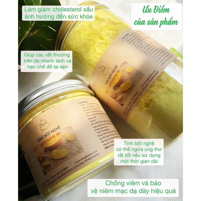 Tinh bột nghệ sẻ nguyên chất Cỏ Lành 1000G