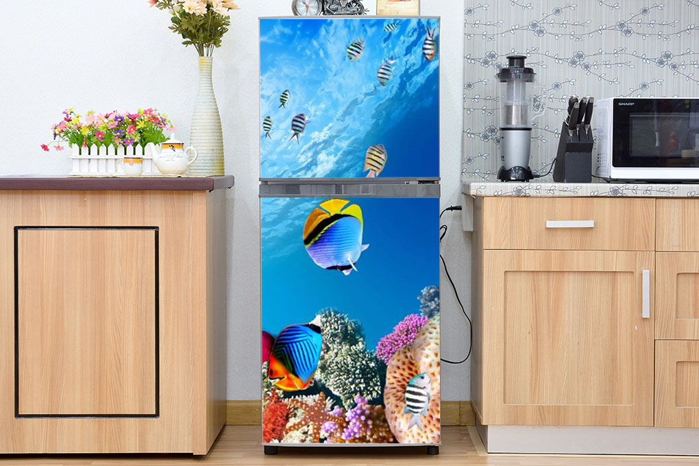 [HCM]Miếng dán tủ lạnh Mẫu cá đại dương - Chất liệu cao cấp