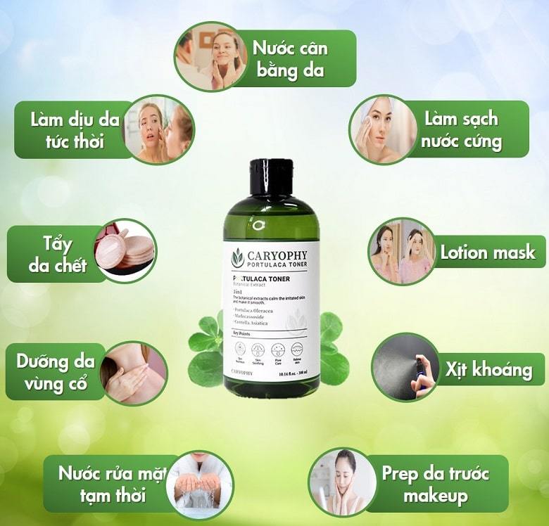 Nước Cân Bằng CARYOPHY Portulaca Tone Làm Dịu Da 300ml