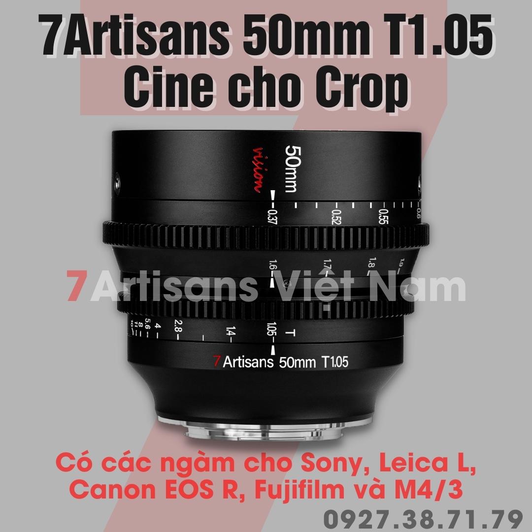 Ống kính 7Artisans 50mm T1.05 - Cine Lens cho Crop APS-C dành cho Fujfilm