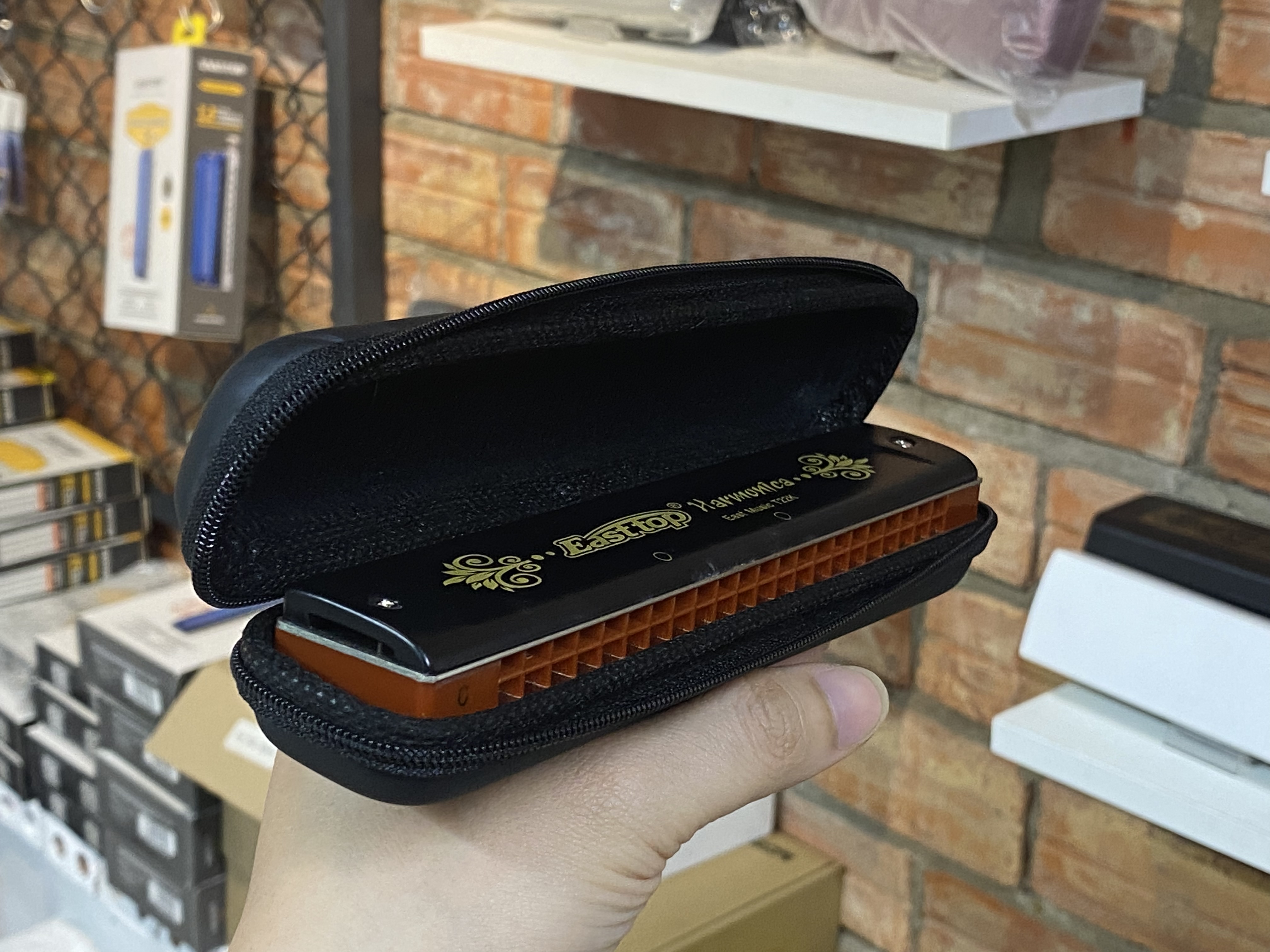 Túi đựng kèn harmonica chất liệu EVA kèn Tremolo 21 lỗ