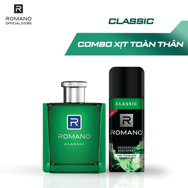 Combo Nước hoa Romano Classic 50ml và Xịt toàn thân Classic 150ml cao cấp