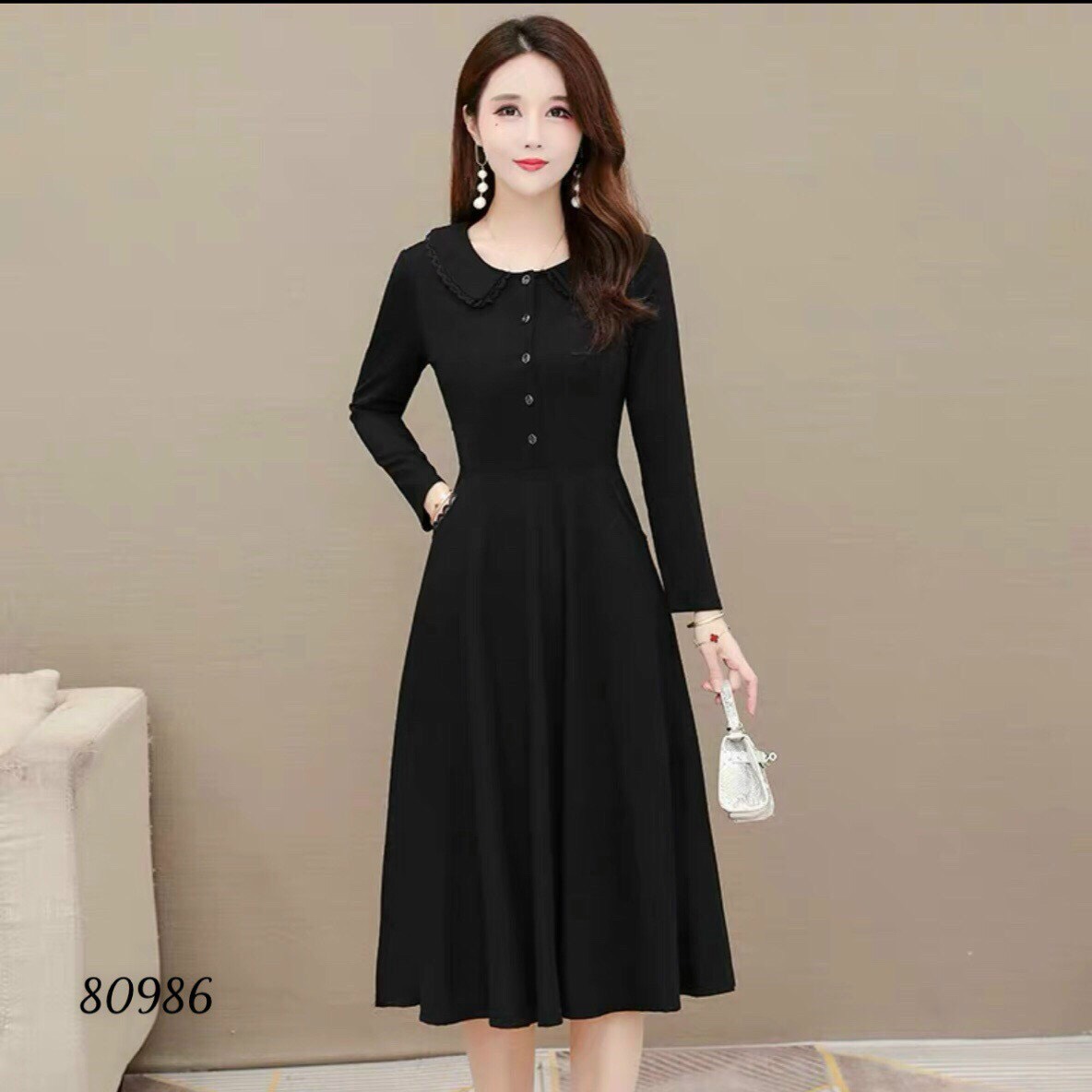 ĐẦM XÒE DỰ TIỆC CÓ NÚT CÚC CỰC XINH TÔN DÁNG THANH LỊCH CHO CHỊ EM THỜI TRANG NAM LEE88