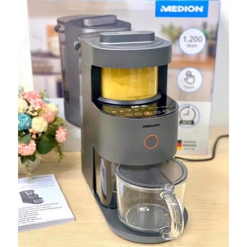 Máy Làm Sữa Hạt Medion MD11200 / MD19725, Máy Nấu Sữa Hạt, Sữa Đậu Nành Đa Năng, Dung Tích 1.3L, Công Suất 1200W, Nhập Khẩu Đức, Bảo Hành 12 Tháng
