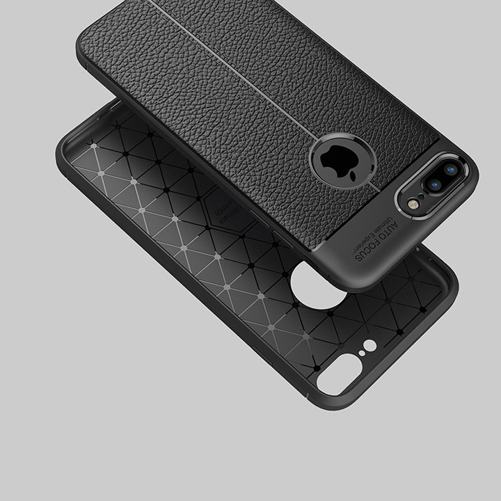 Ốp lưng iPhone 7 Plus, 8 Plus silicon giả da Auto Focus
