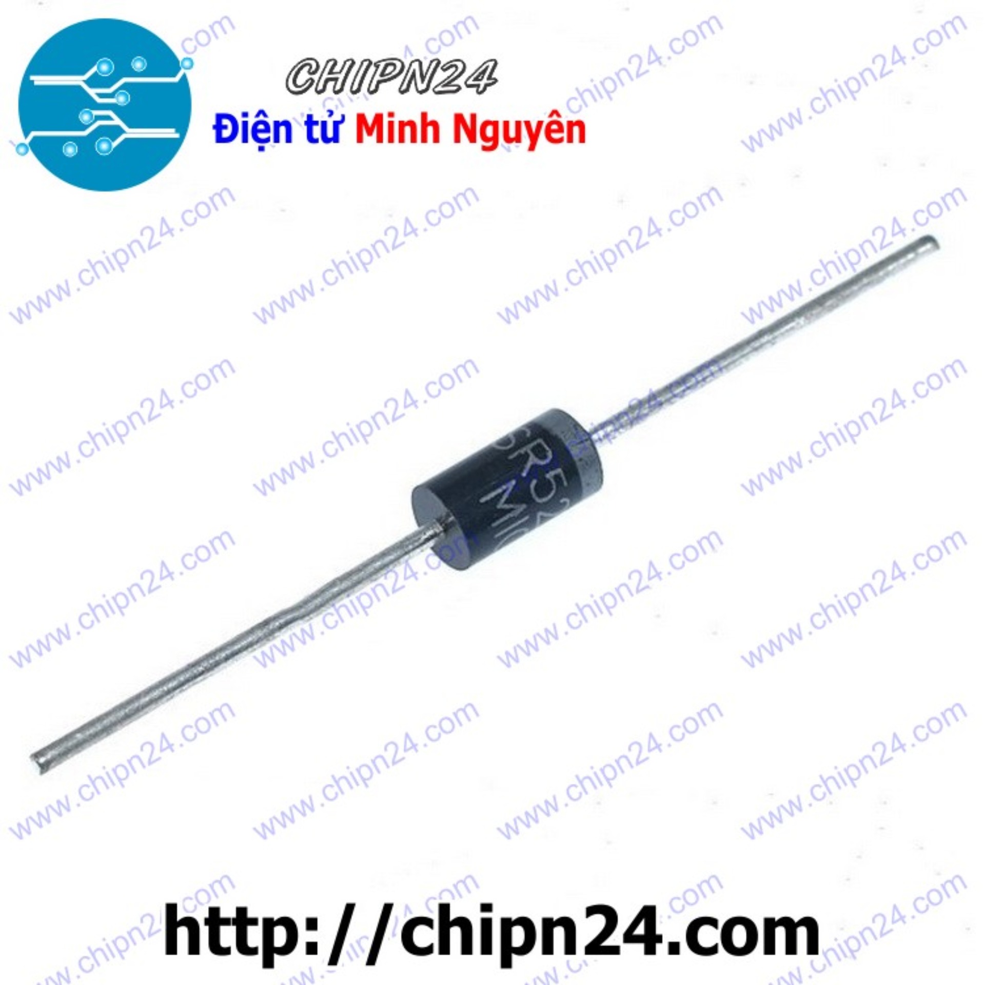 [5 con] (KG2) Diode SR5200 DIP DO-27 5A 200V 5200) [Diode Schottky]