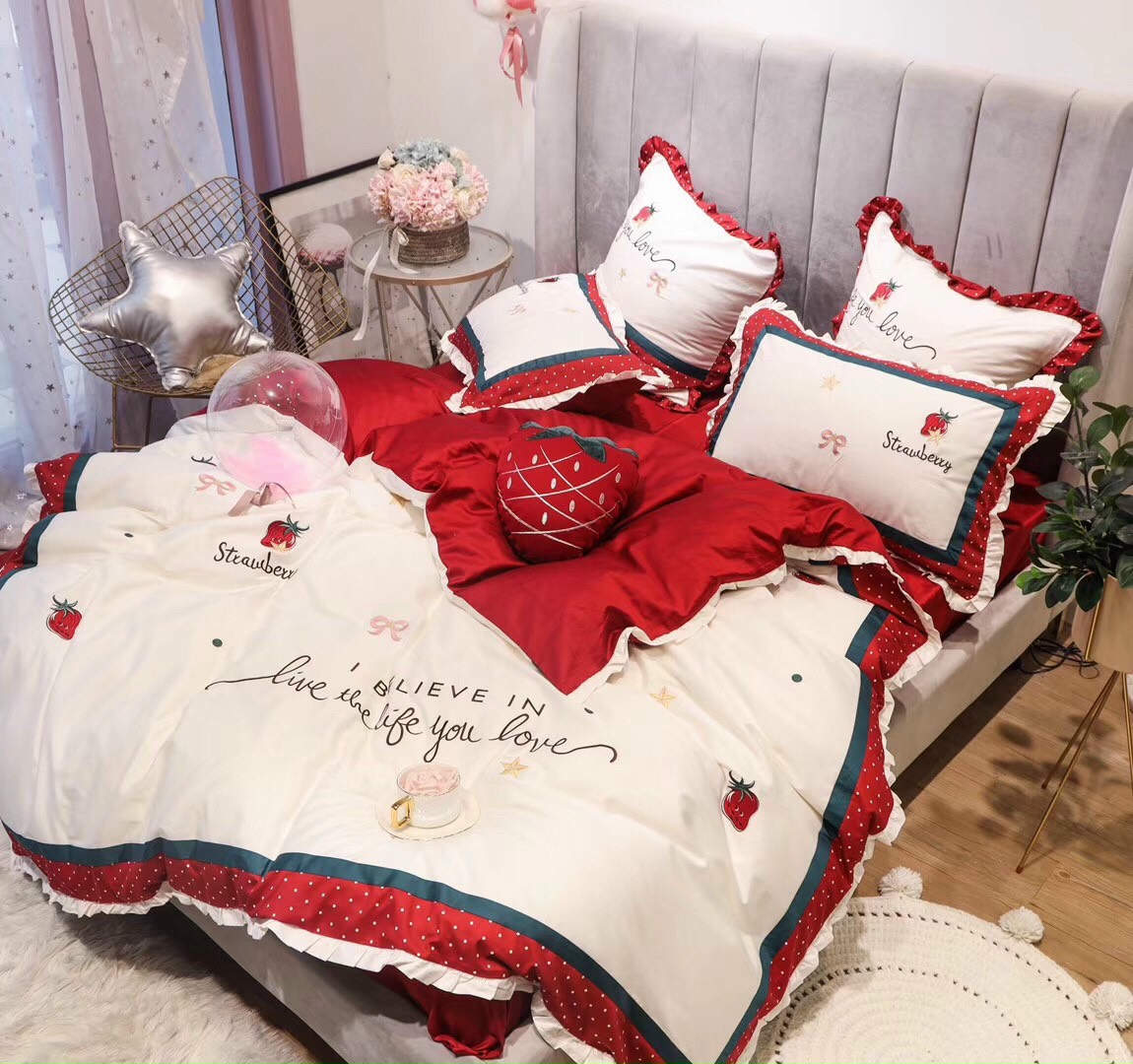 ❤️ Cực Phẩm ❤️Set Lụa Cao Cấp 5 Món❤️ Chăn Ga Gối Ngày Cưới ♥️ Kzzbedding