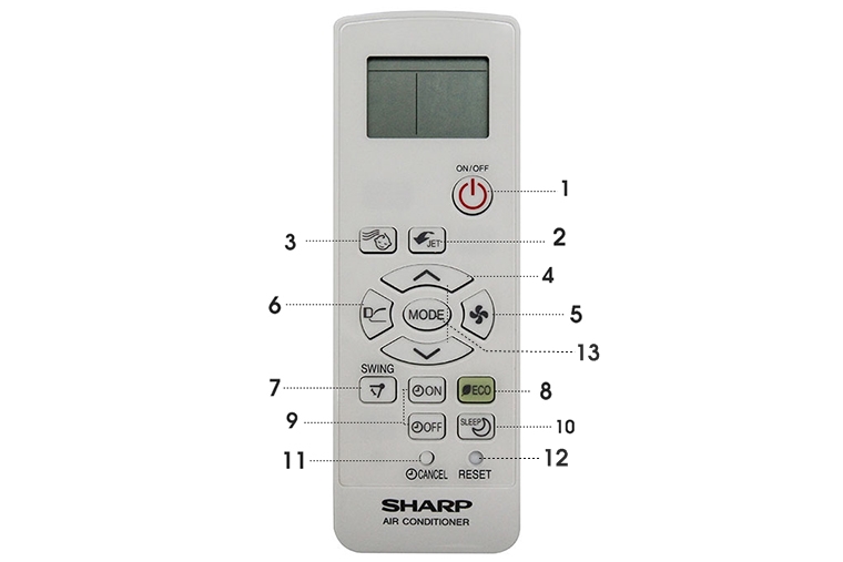 Remote điều khiển điều hòa máy lạnh SHARP