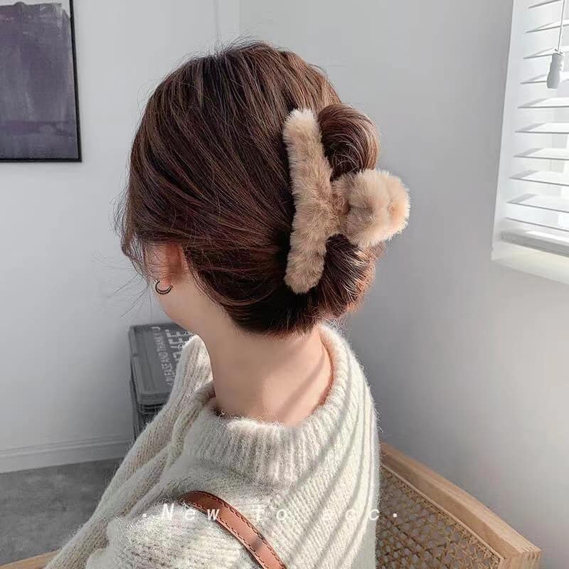 KẸP TÓC HÀM CÁ MẬP DẠNG LÔNG XÙ NHIỀU MÀU