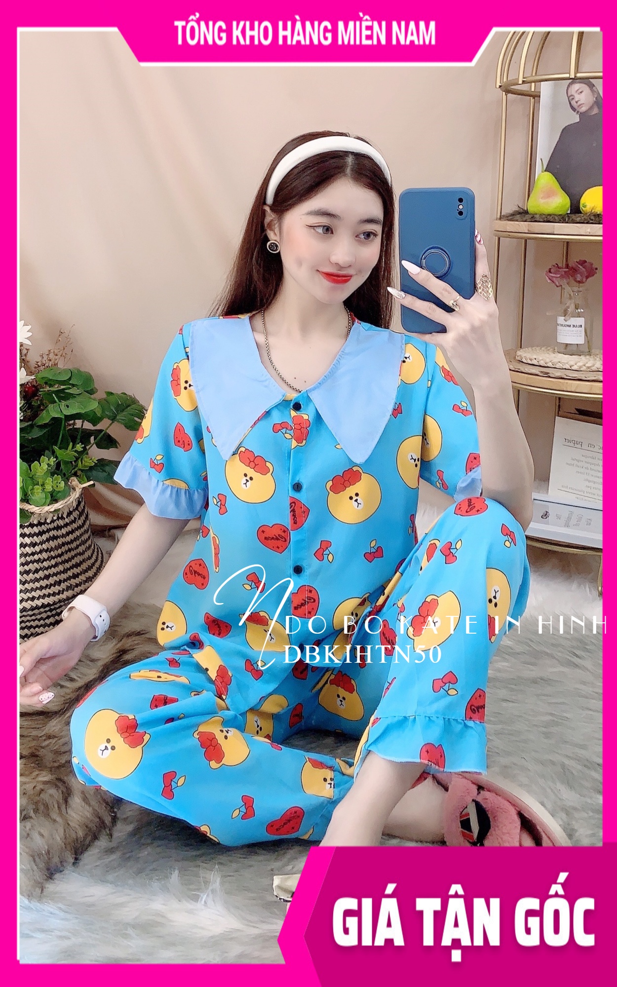 Đồ bộ nữ tiểu thư mặc nhà chất kate mềm in hình hoạt hình dễ thương 🛑 Ảnh thật 🛑 Đồ bộ mặc nhà 🛑 Đồ bộ hoạt hình 🛑 Đồ bộ ngủ 🛑 Đồ bộ dễ thương 🛑 DBKIHTN37 🛑