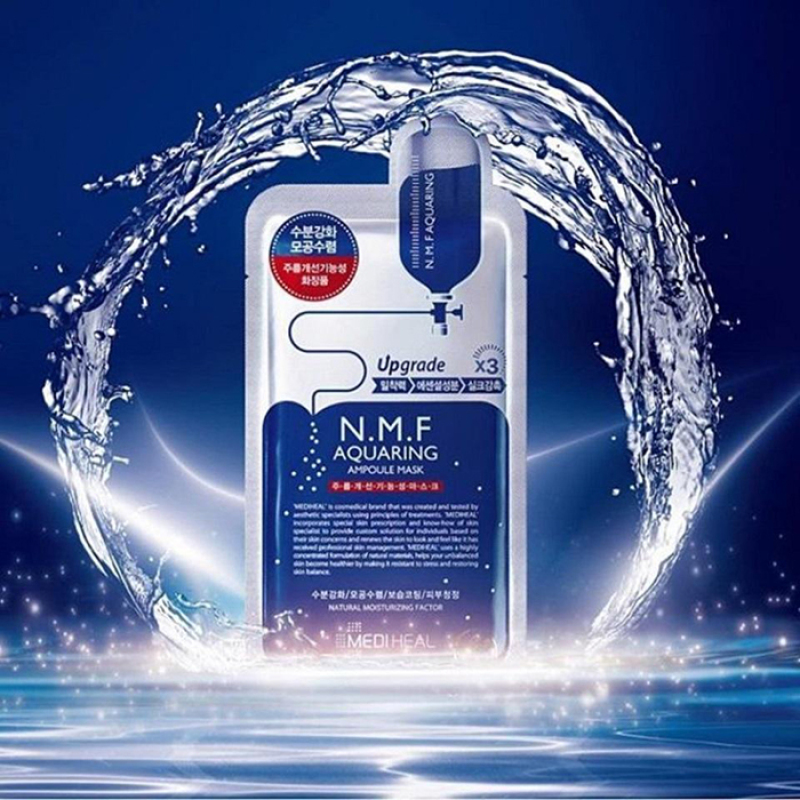 GIẢM GIÁ! Mặt Nạ cung cấp độ ẩm cải thiện cấu trúc da Mediheal N.M.F Aquaring Ampoule Mask Ex giúp da sáng,căng mọng không bị khô