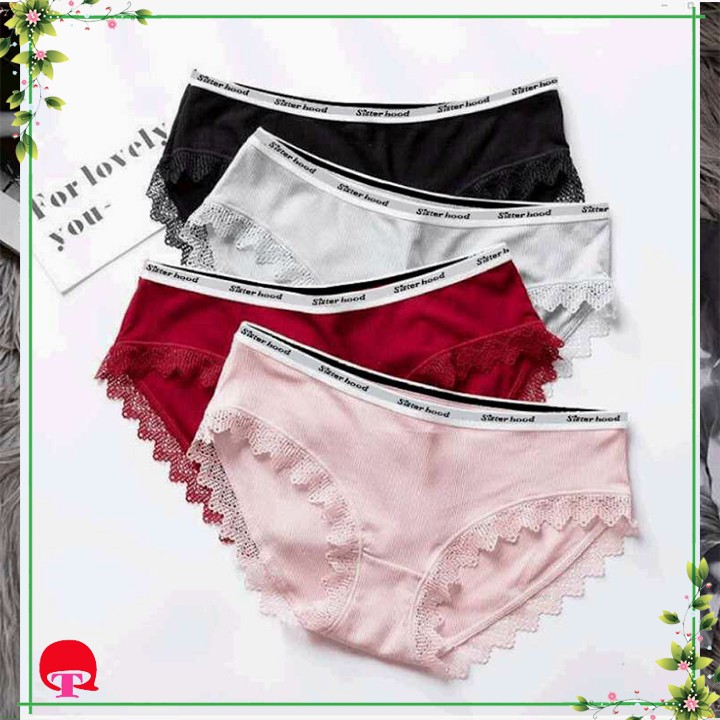 Combo 10 quần lót nhật kháng khuẩn len tăm phối ren cao cấp - cttl-lemtam - shop đồ lót xinh
