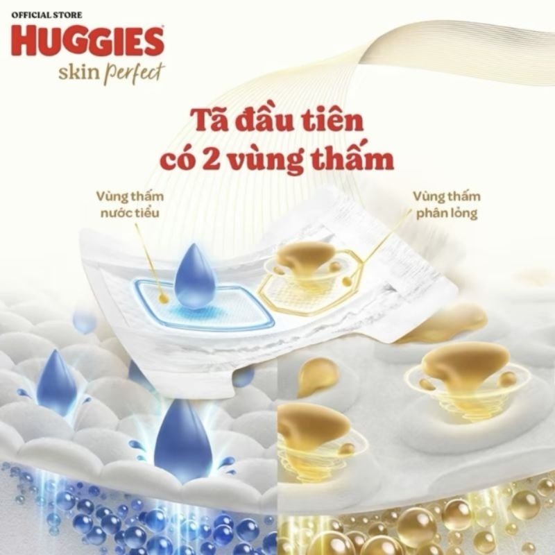 Tã Dán sơ sinh Huggies S54+6 Skin Perfect mới (4-8kg)