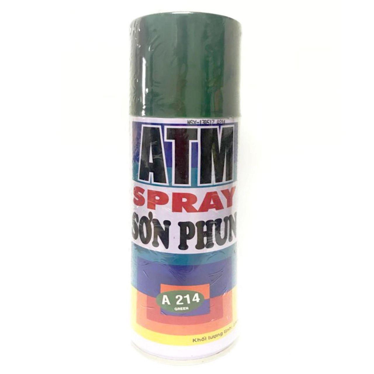 Sơn Xịt ATM Spray A214 400ml (Màu xanh lá cây) / giá 1 lọ
