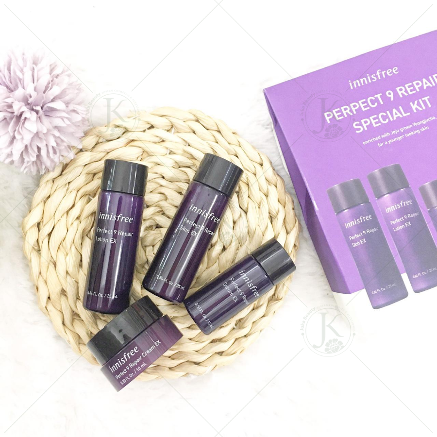 [HCM]Bộ Dưỡng Dùng Thử Chống Lão Hóa Da Cao Cấp Innisfree Perfect 9 Repair Special Kit
