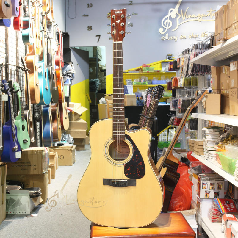 Đàn Guitar Acoustic Yamaha FX370C EQ F1- Vinaguitar bảo hành 2 năm