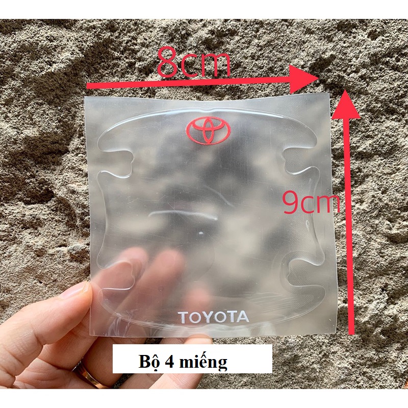 Combo 4-6-10 miếng dán chống xước hõm xe và tay nắm cửa ô tô chất liệu Silicon siêu bền