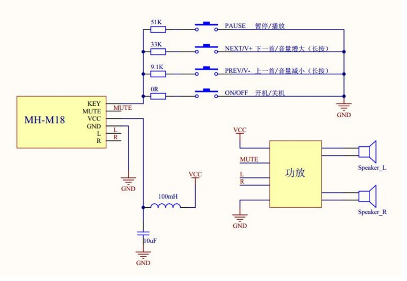 Mạch Giải Mã Âm Thanh Bluetooth M18  5V