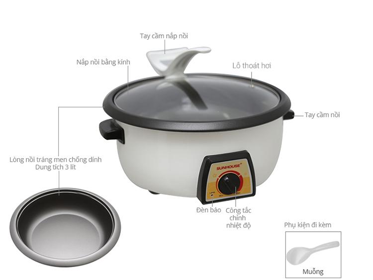Lẩu điện SUNHOUSE SHD4521