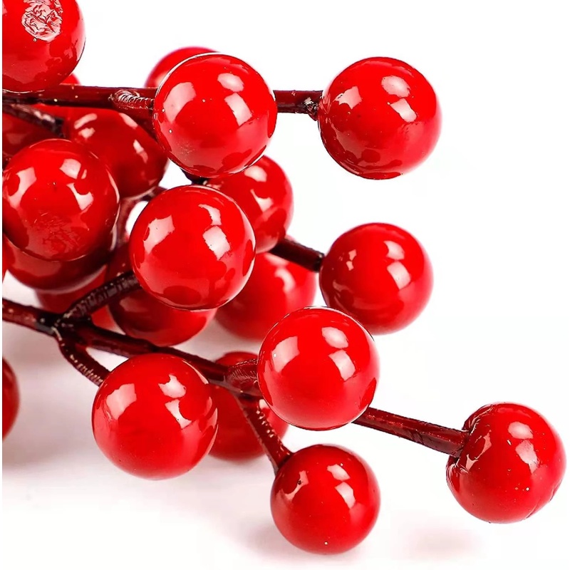 Chùm quả cherry, cành cherry trang trí noel lễ tết