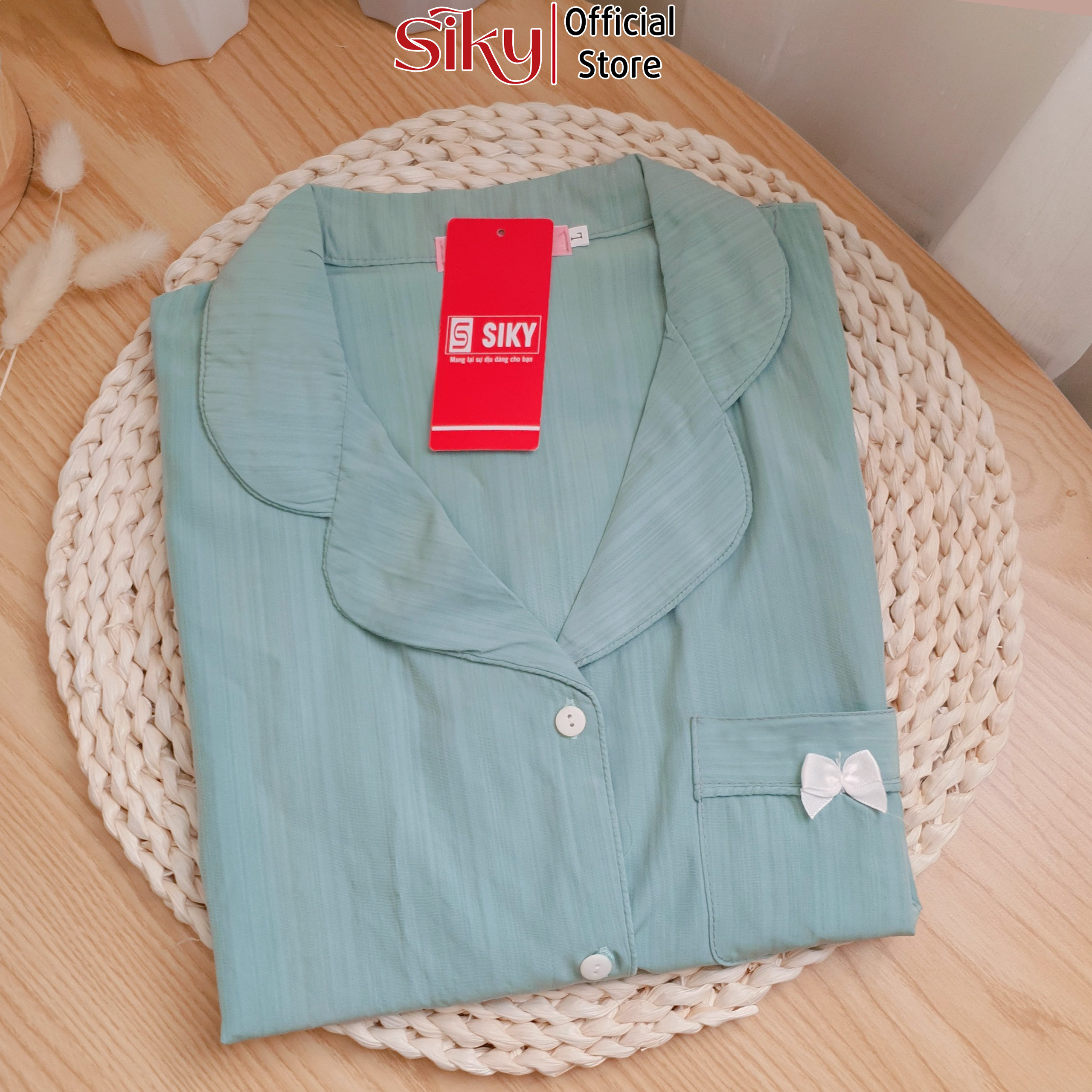 Bộ pijama nữ chất đũi lụa cao cấp SIKY BNN