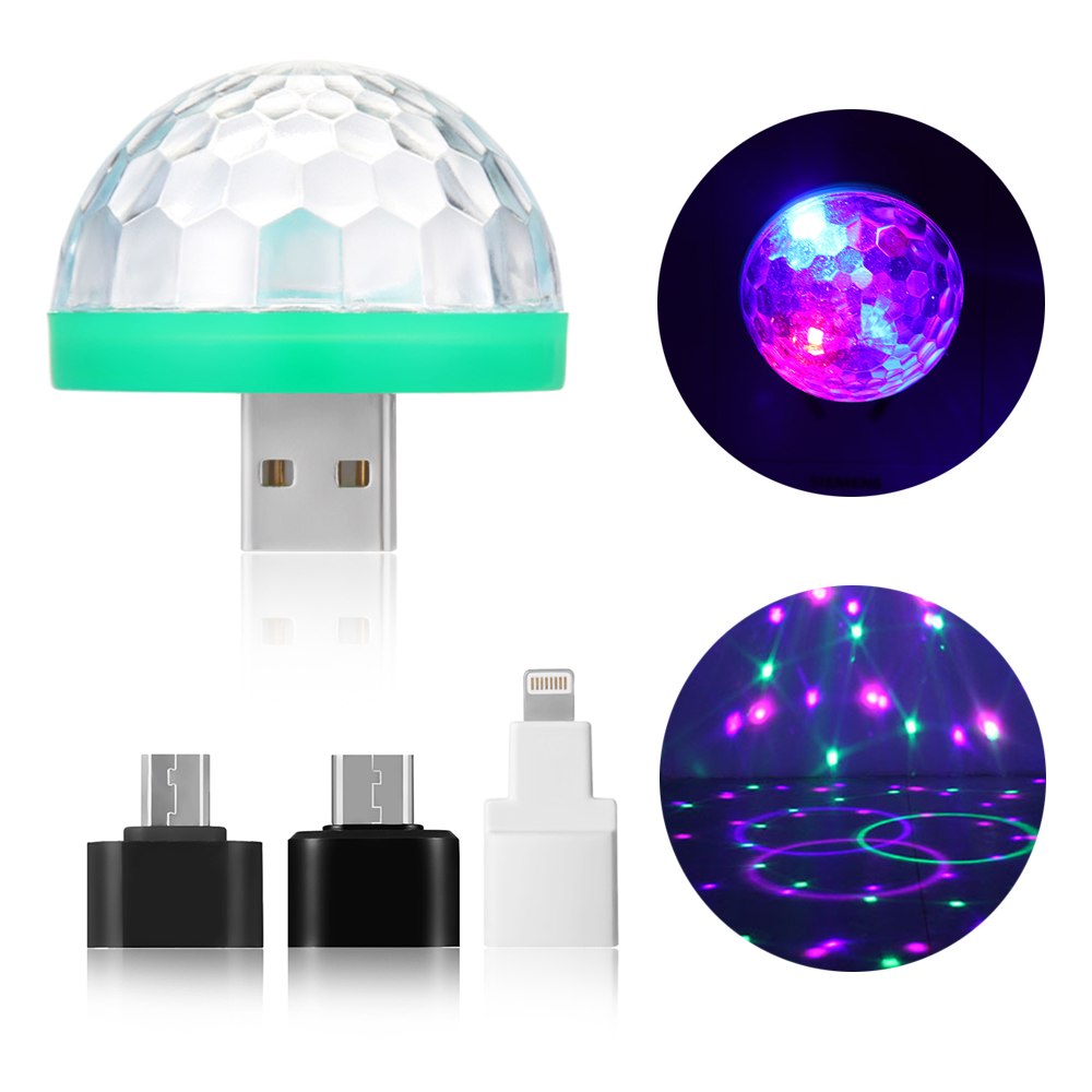Đèn led vũ trường mini cổng usb cảm ứng theo nhạc