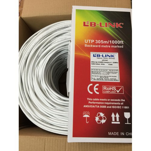 Dây mạng cat6e cuộn chiều dài 305m
