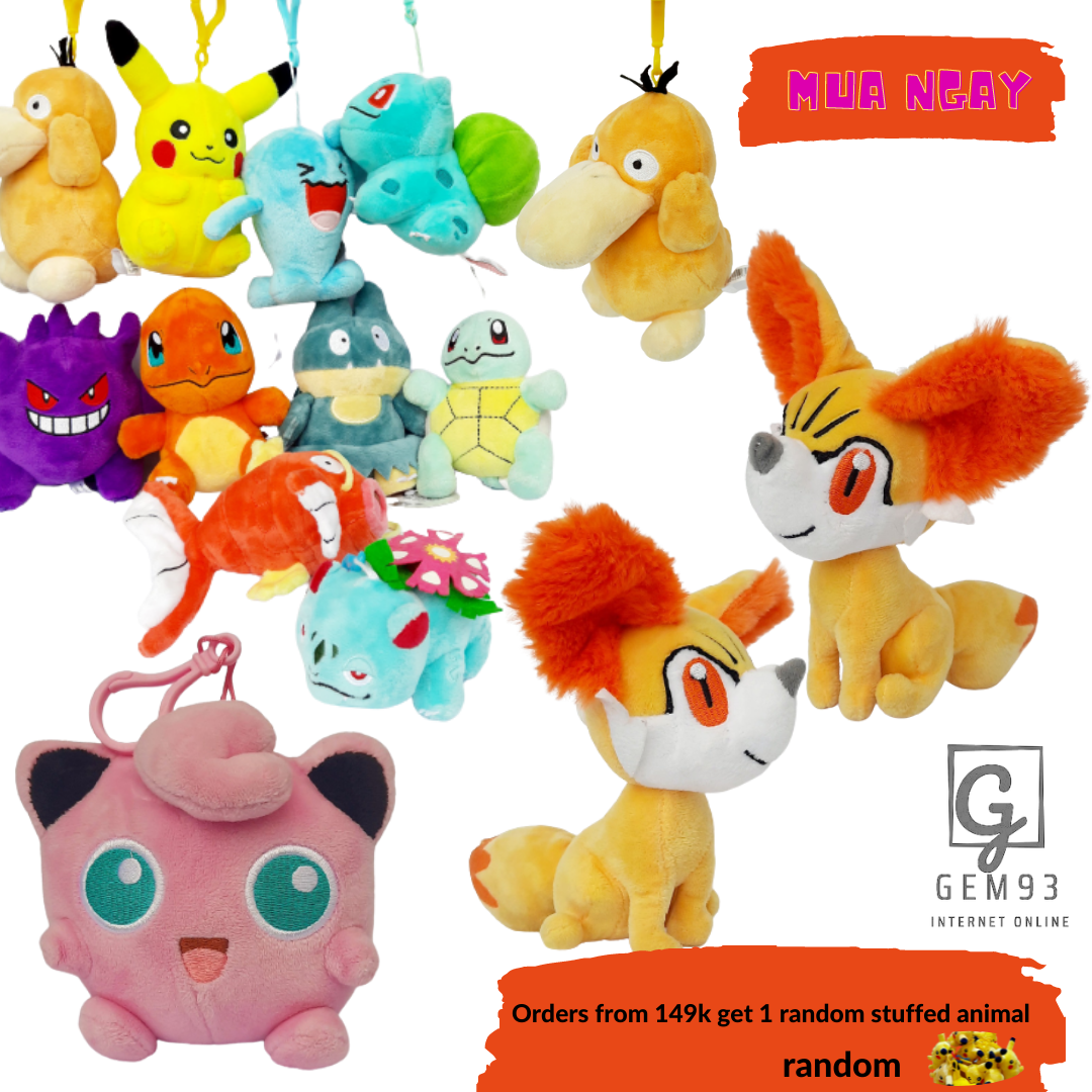 Gấu nhồi bông hoạt hình pokemon pokemon huyền thoại - gấu bông giá rẻ - gem93 đồ chơi như ý
