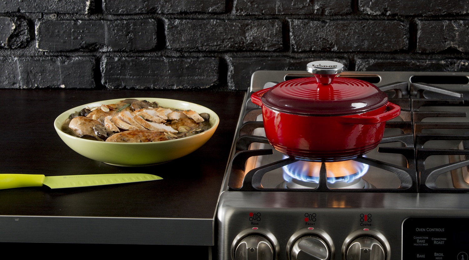 Lodge - Ceramic dutch oven - Red - 1.5L
