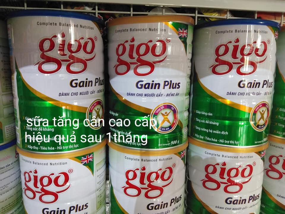 Sữa Bột Gigo Gain Plus Hộp 900g (Dành cho người gầy - biếng ăn)