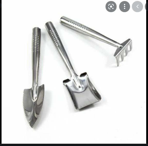 Bộ dụng cụ làm vườn 3 món bằng inox