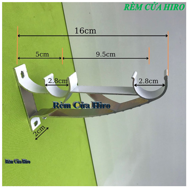 Giá đỡ ke gác thanh treo rèm cửa màn cửa 2 lớp