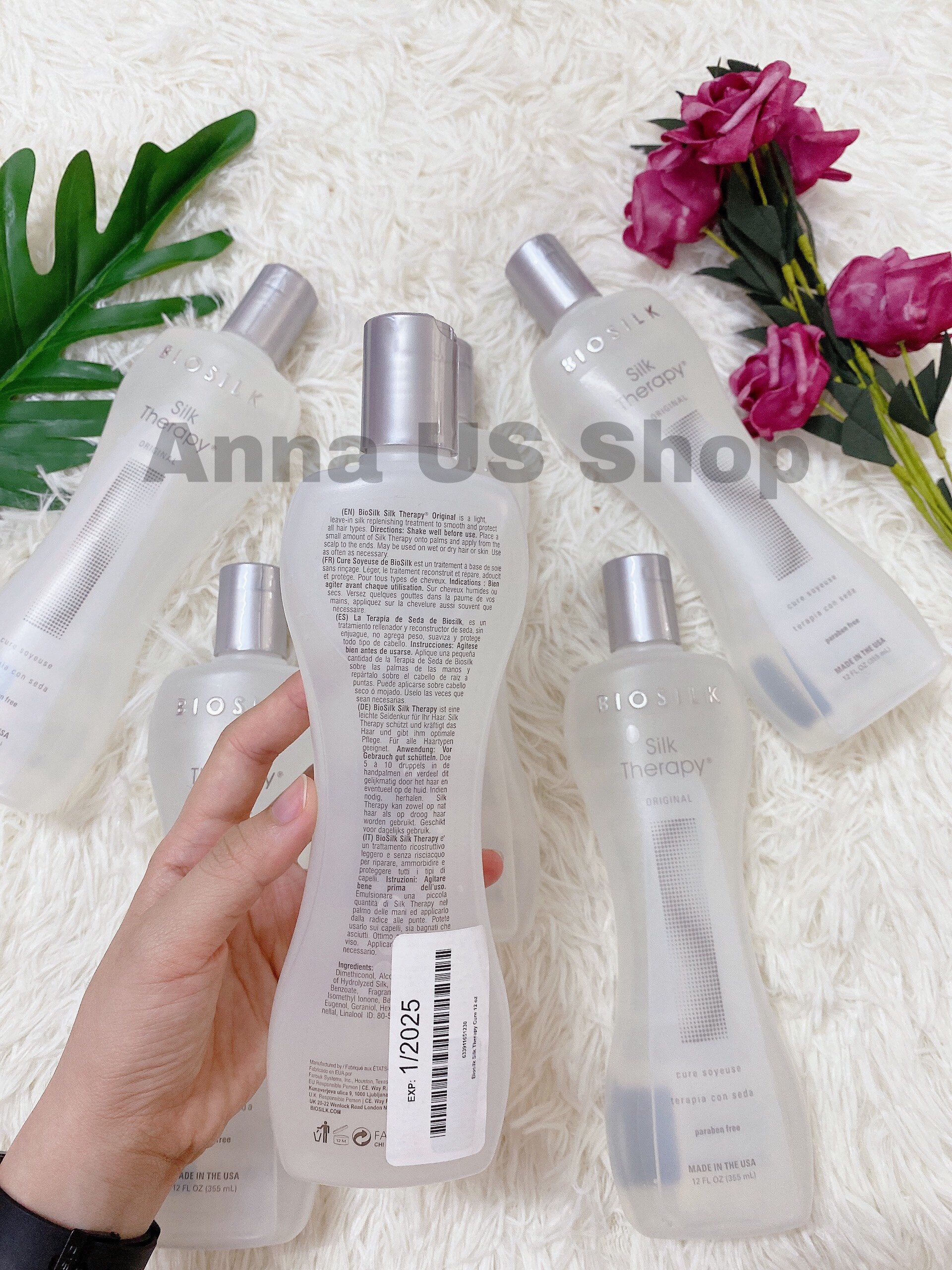 Tinh dầu dưỡng tóc bóng mượt siêu thơm Biosilk 355ml Mỹ