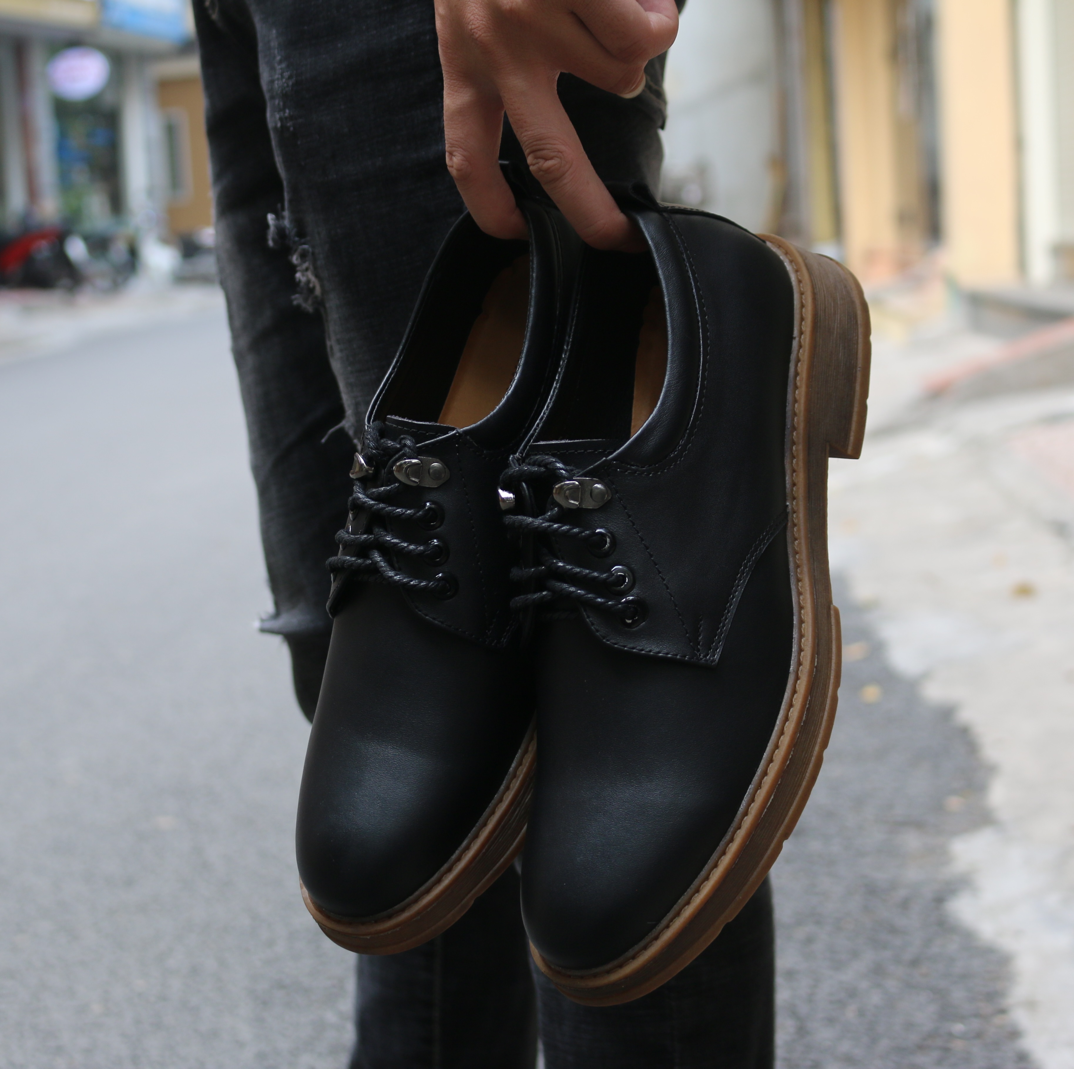 Giày Đốc Nam 135 Đen Da bò Lucas shoes
