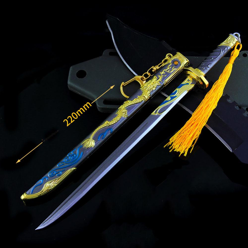 Móc Khóa Kiếm Samurai Rồng Vàng